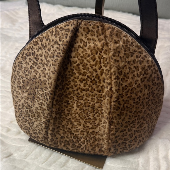 Bottega Veneta Handbags - Bottega Veneta Leopard Calf Hair Dome Handbag Made in Italy